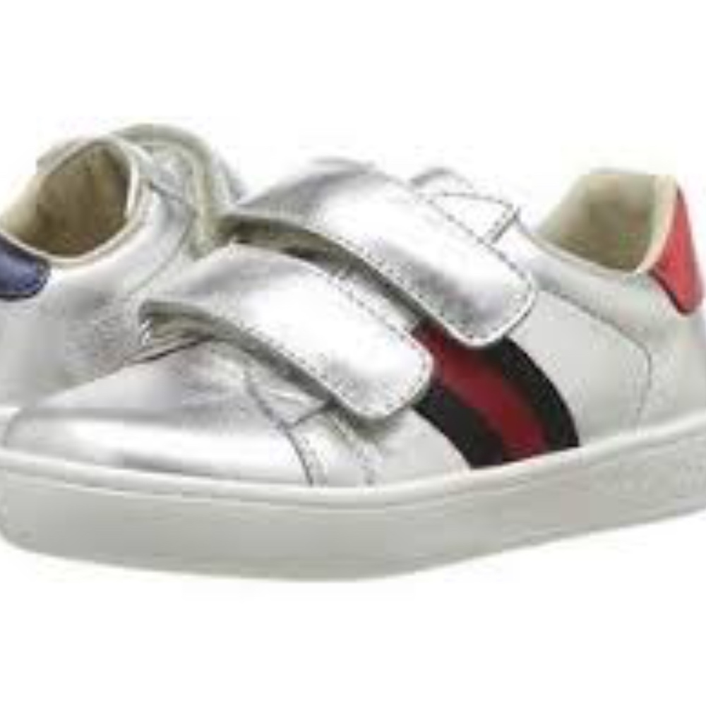 Gucci kids new ace sneakers 1.5 sliver blu…